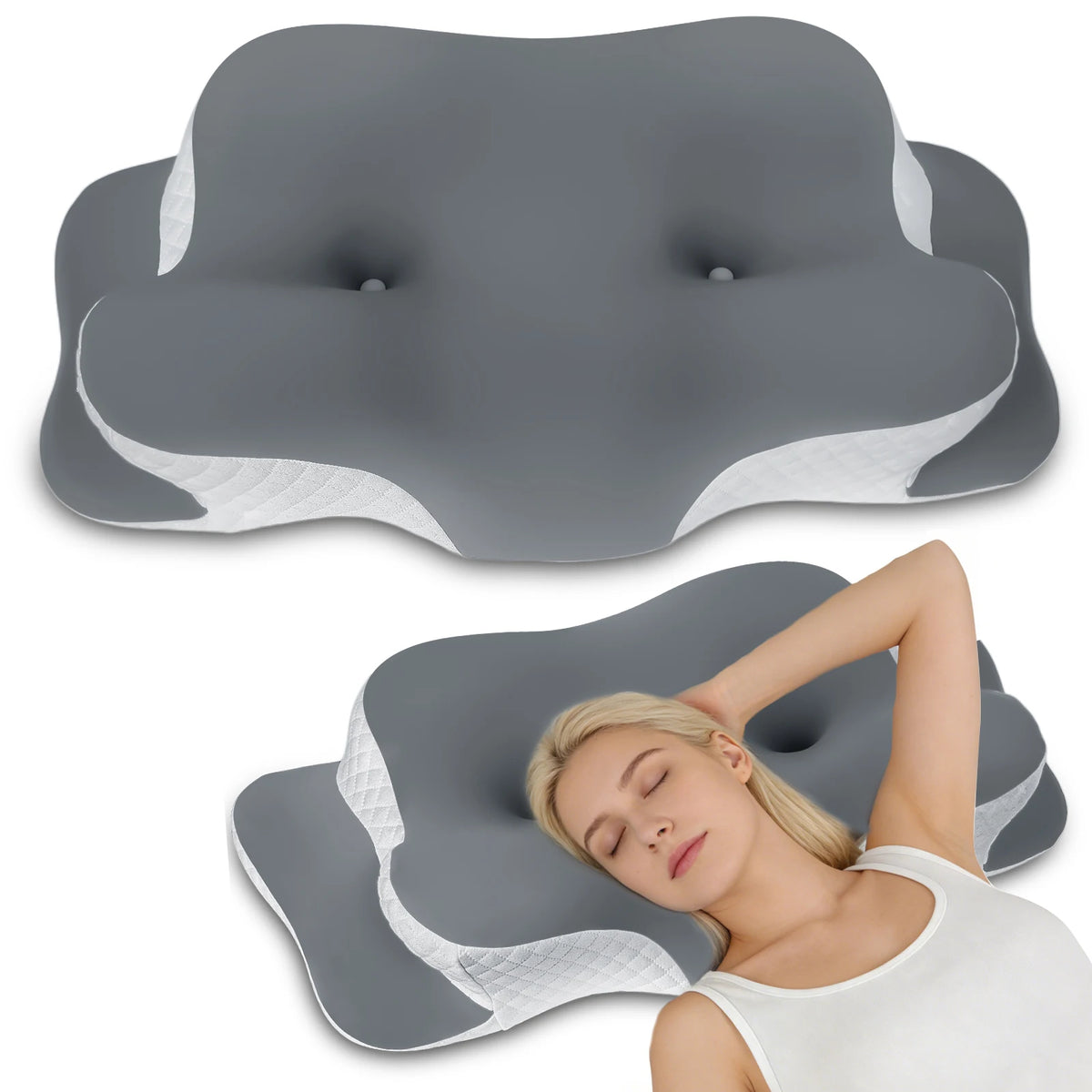 Oreiller ergonomique en mousse à mémoire de forme