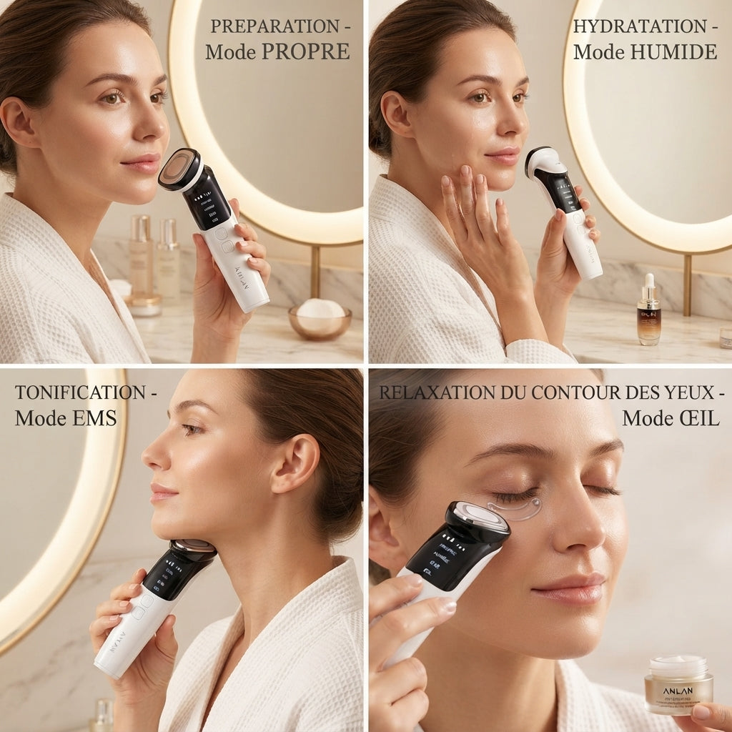 Masseur facial EMS multifonction