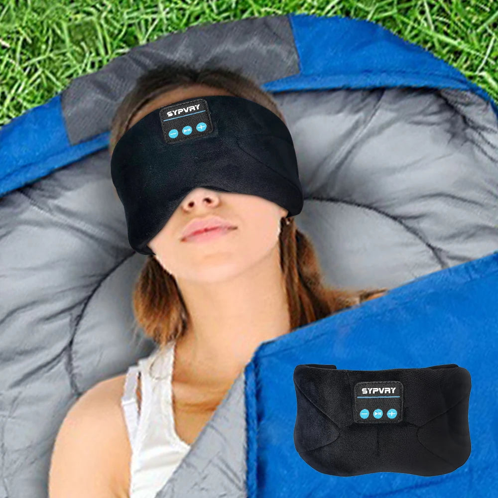 Masque de sommeil Bluetooth idéal pour dormir se reposer en avion ou faire du sport
