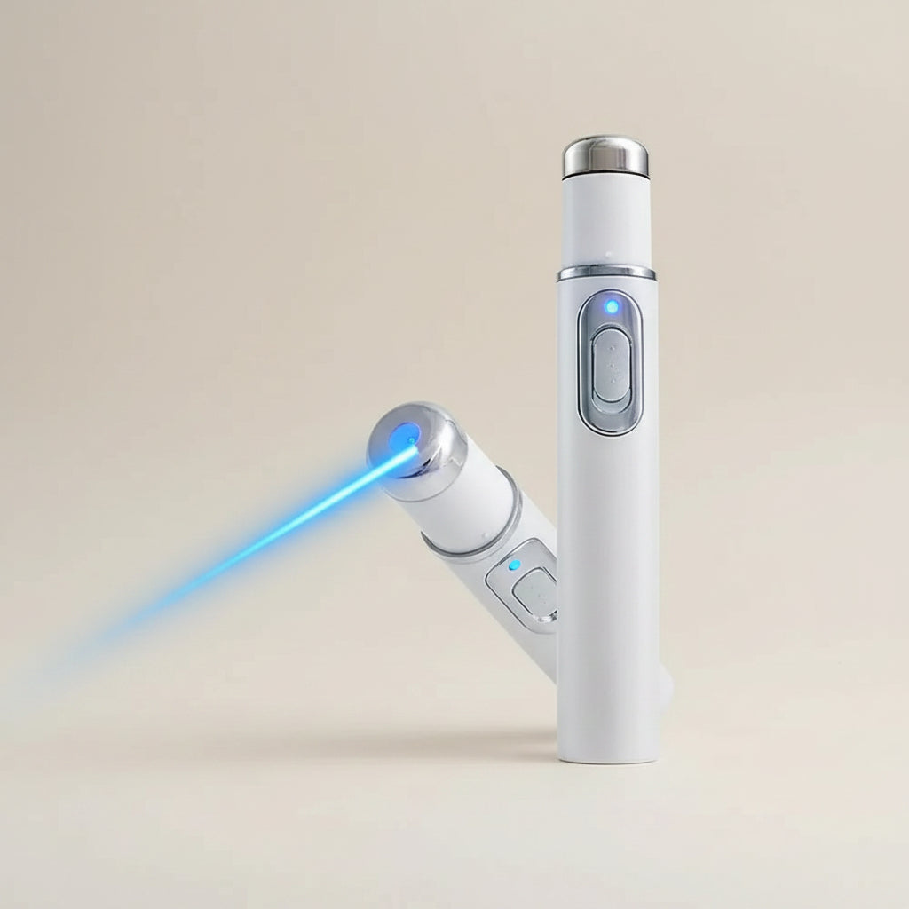 Stylo laser anti-acné et thérapie du visage par luminothérapie LED bleue