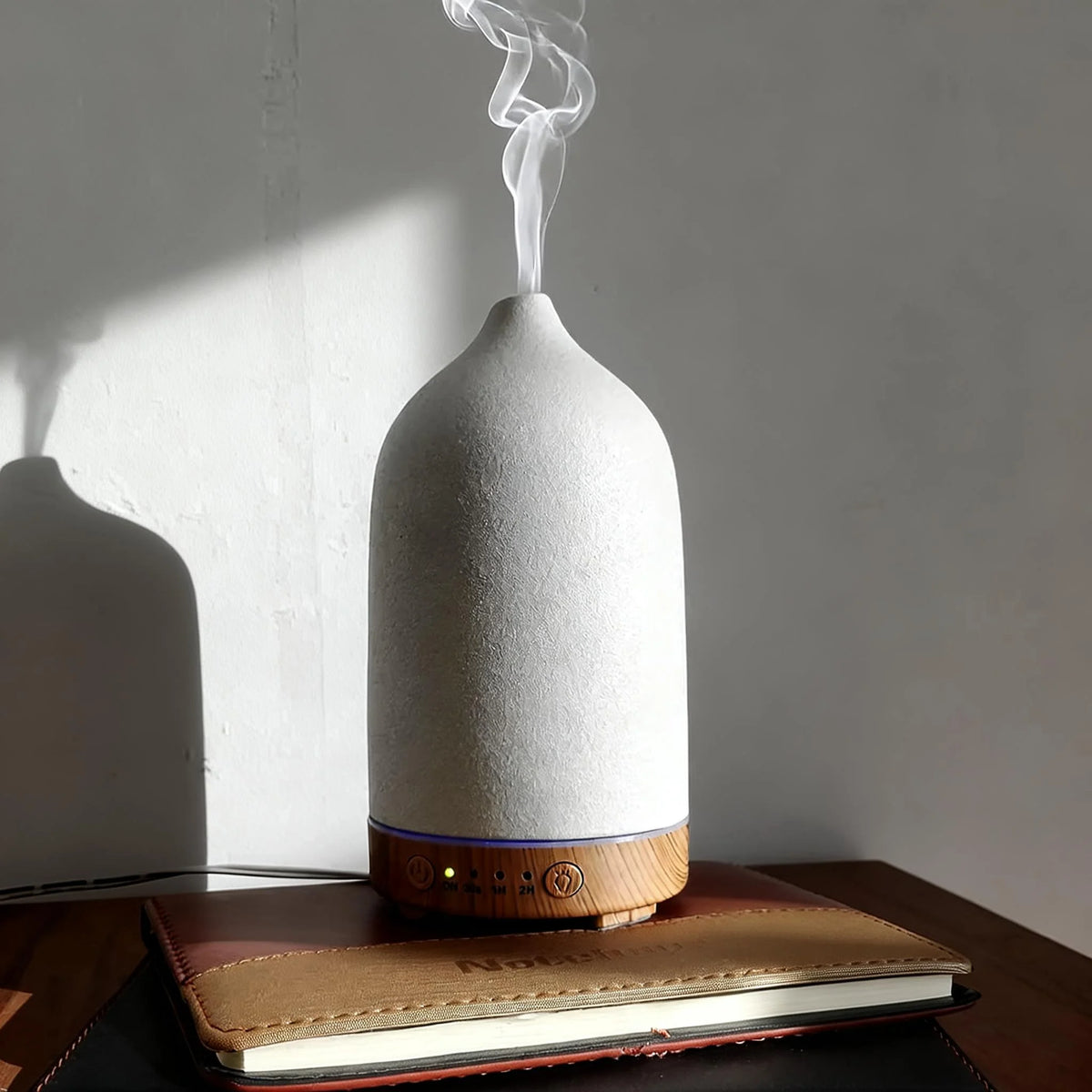 Diffuseur d'huile essentielle en céramique et humidificateur ultrasonique