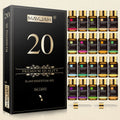 Coffret 20 huiles essentielles pour diffuseur – Extraits naturels (Frankincense, Vanille, Citron, Menthe, Jasmin…)