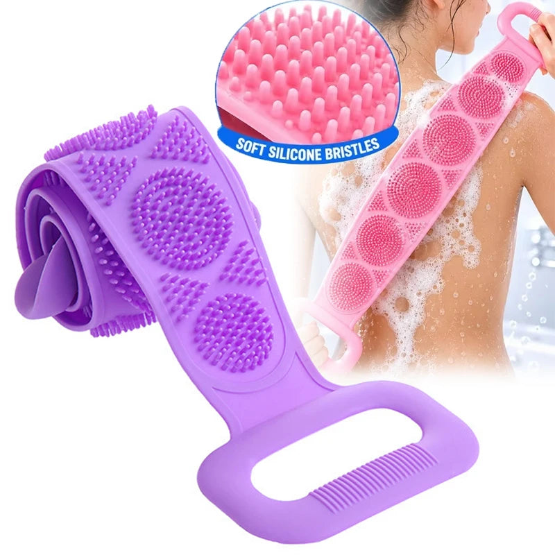 Brosse exfoliante en silicone pour le dos