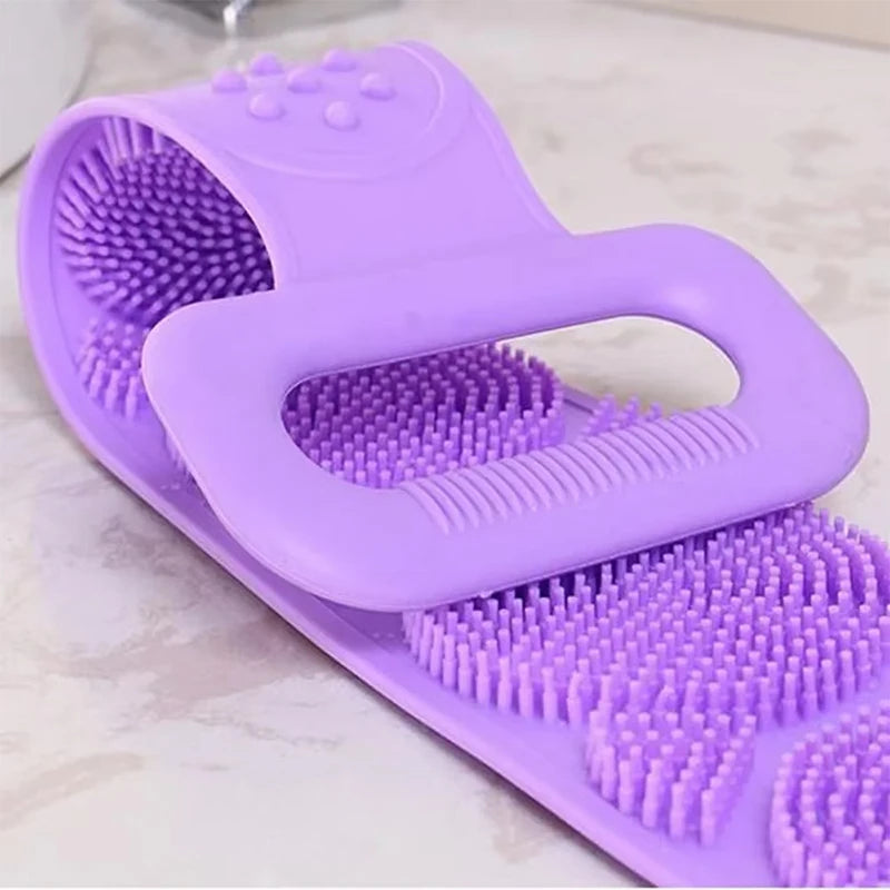 Brosse exfoliante en silicone pour le dos