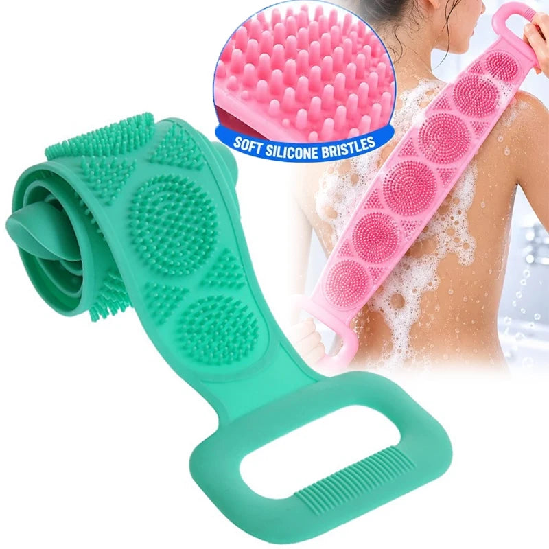Brosse exfoliante en silicone pour le dos
