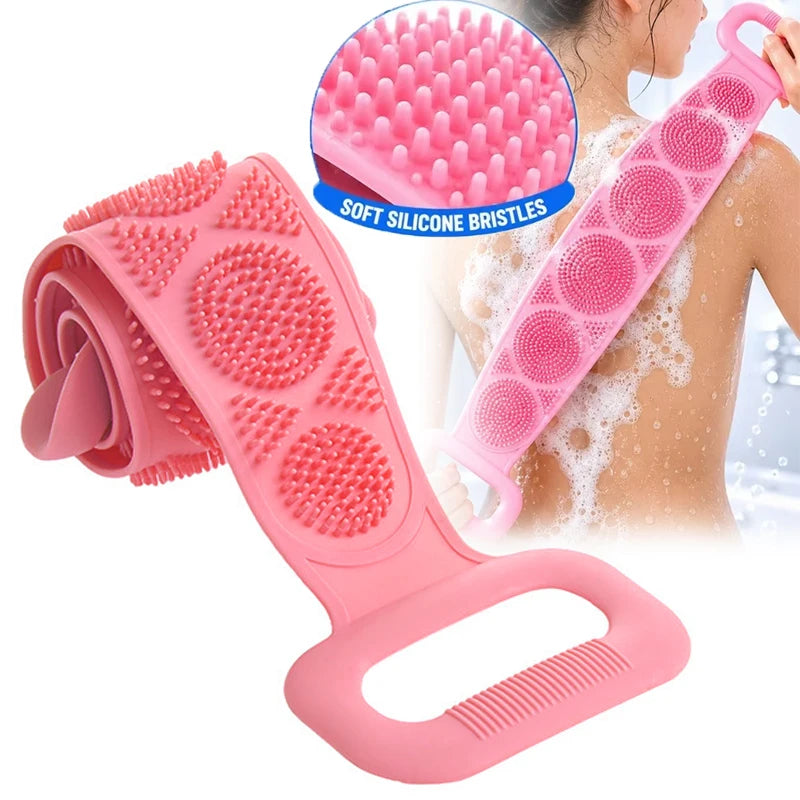 Brosse exfoliante en silicone pour le dos