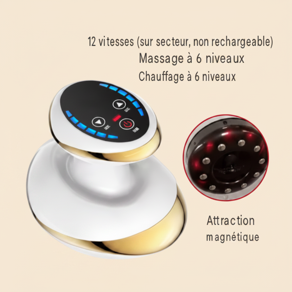Masseur corporel électrique à ventouses et Guasha de haute qualité