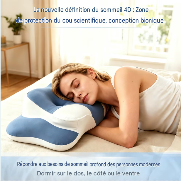 Oreiller ergonomique en mousse à mémoire de forme