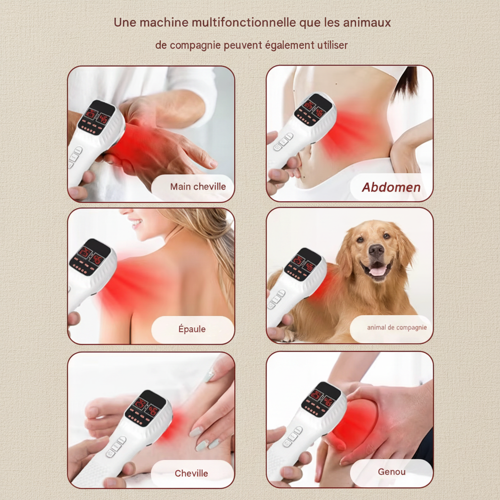 Thérapie à la lumière rouge infrarouge au Laser froid, physiothérapie 808nm