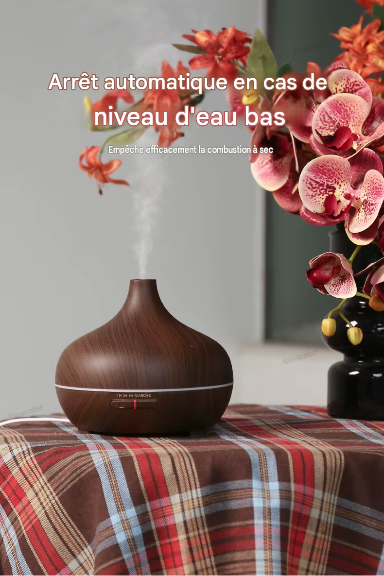 diffuseur d'aromathérapie  300ml huiles essentielles et humidificateur d'air à ultrasons
