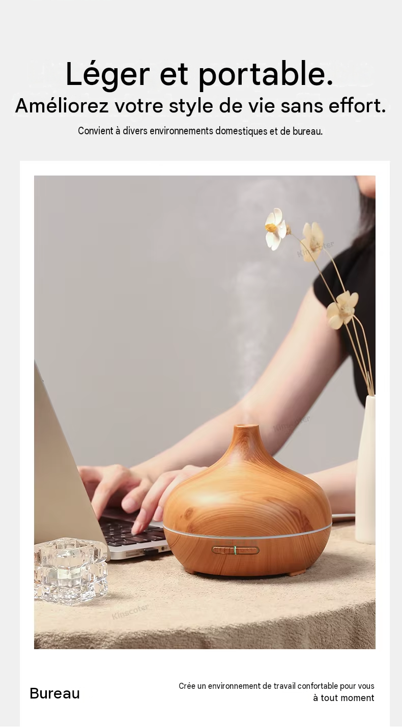 diffuseur d'aromathérapie  300ml huiles essentielles et humidificateur d'air à ultrasons