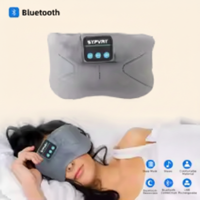 Masque de sommeil Bluetooth idéal pour dormir se reposer en avion ou faire du sport