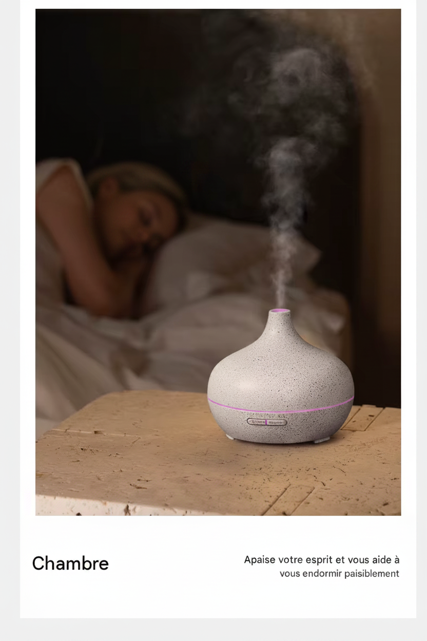 diffuseur d'aromathérapie  300ml huiles essentielles et humidificateur d'air à ultrasons