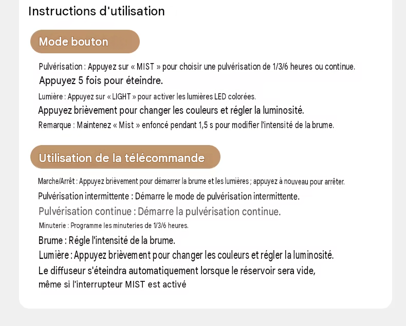 diffuseur d'aromathérapie  300ml huiles essentielles et humidificateur d'air à ultrasons