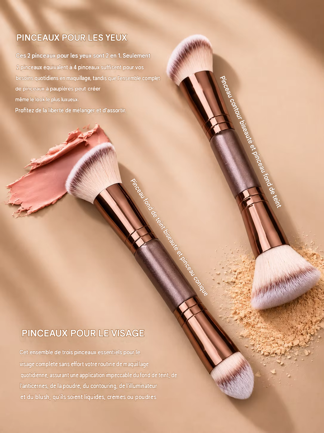 Ensemble de pinceaux de maquillage professionnels