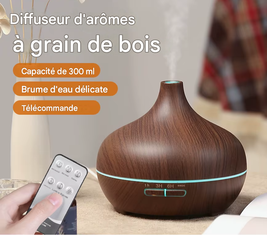 diffuseur d'aromathérapie  300ml huiles essentielles et humidificateur d'air à ultrasons
