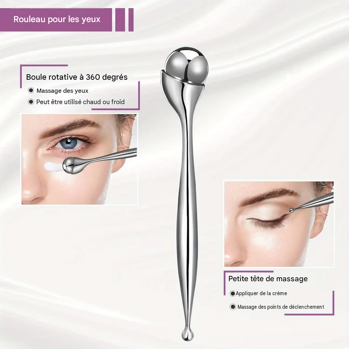Rouleau de glace en acier inoxydable