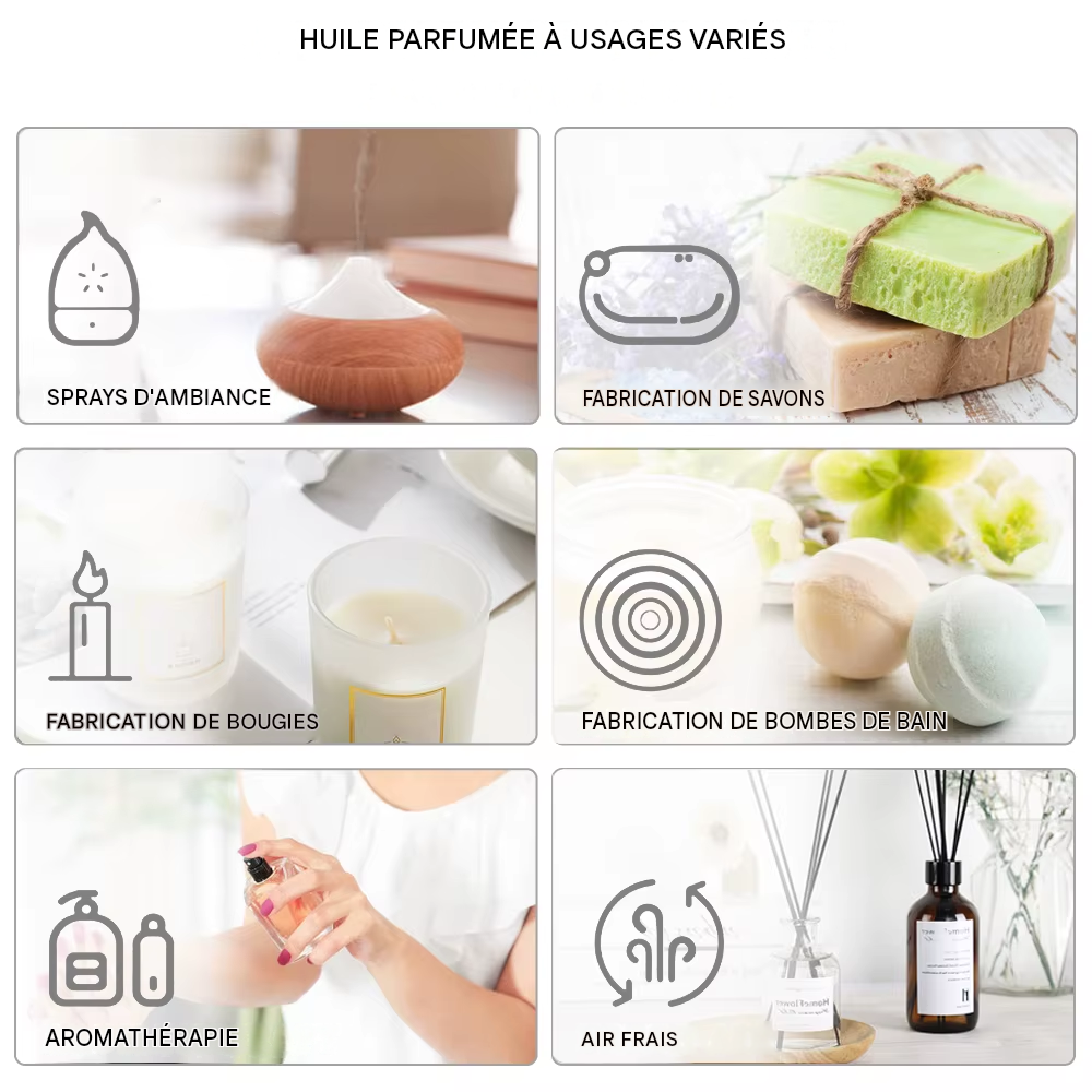 Coffret 20 huiles essentielles pour diffuseur – Extraits naturels (Frankincense, Vanille, Citron, Menthe, Jasmin…)