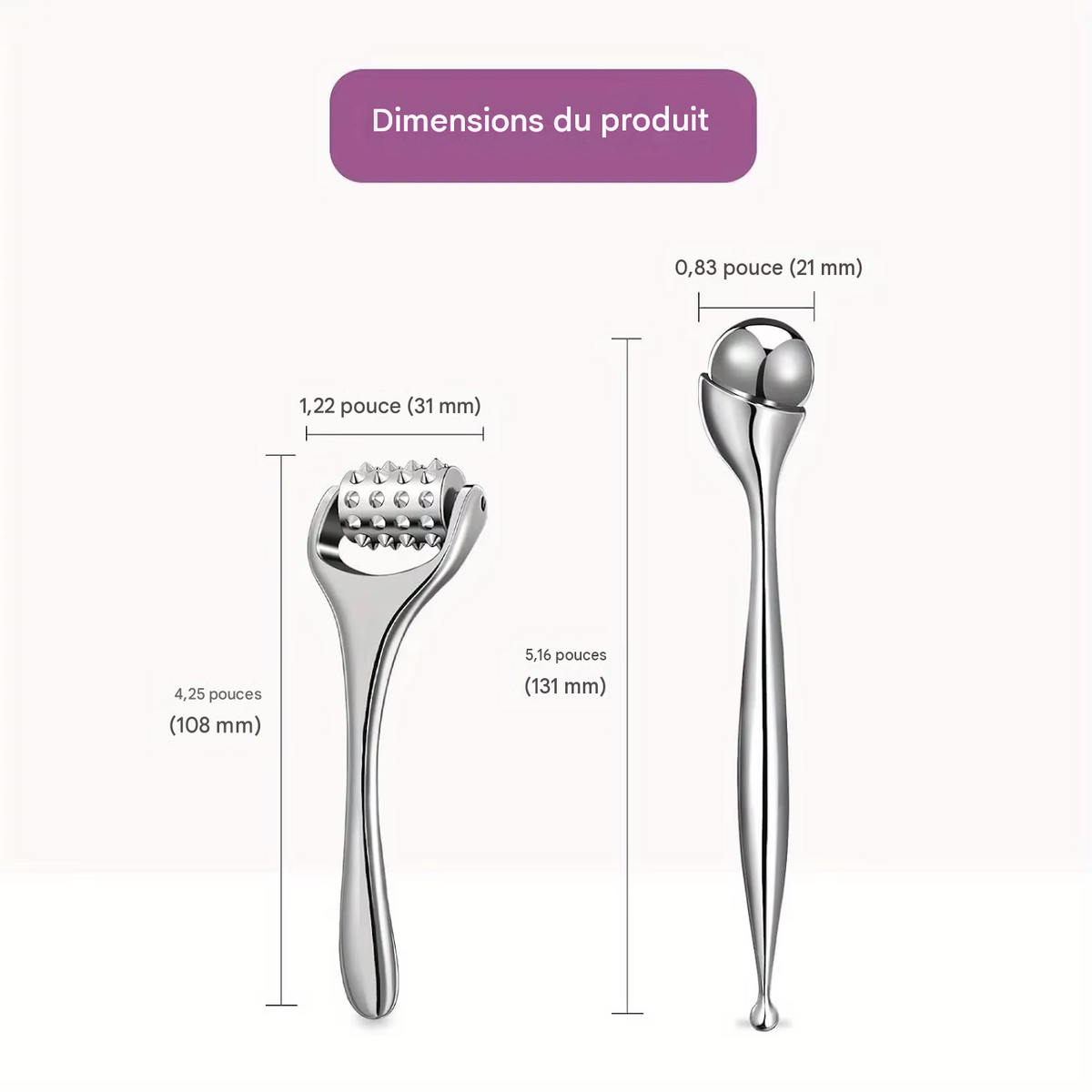 Rouleau de glace en acier inoxydable