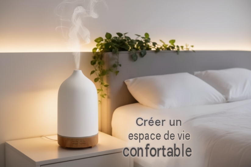 Diffuseur d'huile essentielle en céramique et humidificateur ultrasonique
