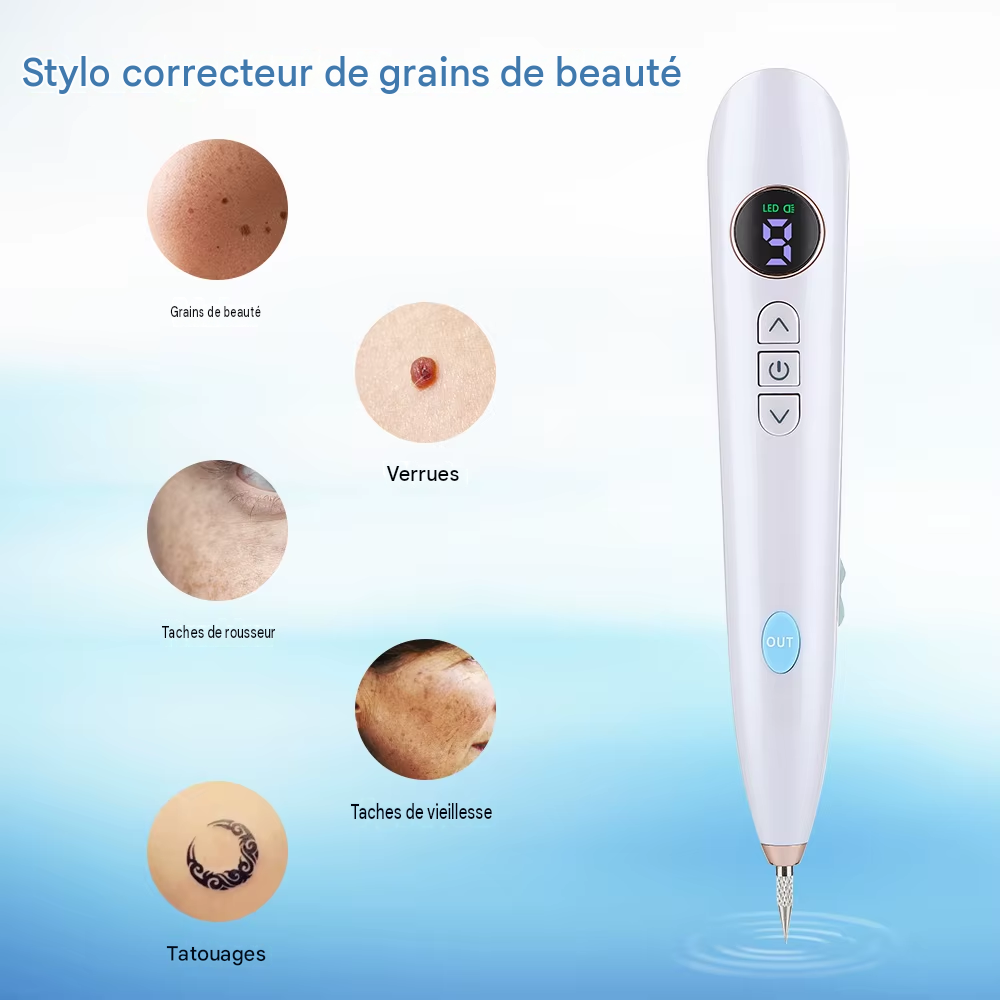 Stylo plasma LED, éliminateur de verrues étiquettes cutanées et taches