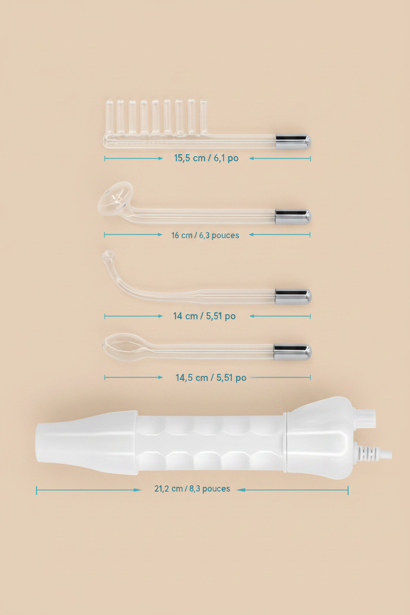 Machine à Tube de verre à électrode 4 en 1, haute fréquence, baguette d'acné, Spa pour le visage, soins de la peau, électrothérapie