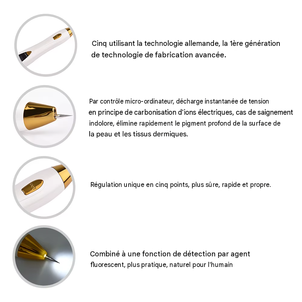 Stylo plasma LED, éliminateur de verrues étiquettes cutanées et taches