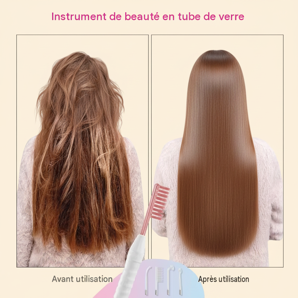 Machine à Tube de verre à électrode 4 en 1, haute fréquence, baguette d'acné, Spa pour le visage, soins de la peau, électrothérapie