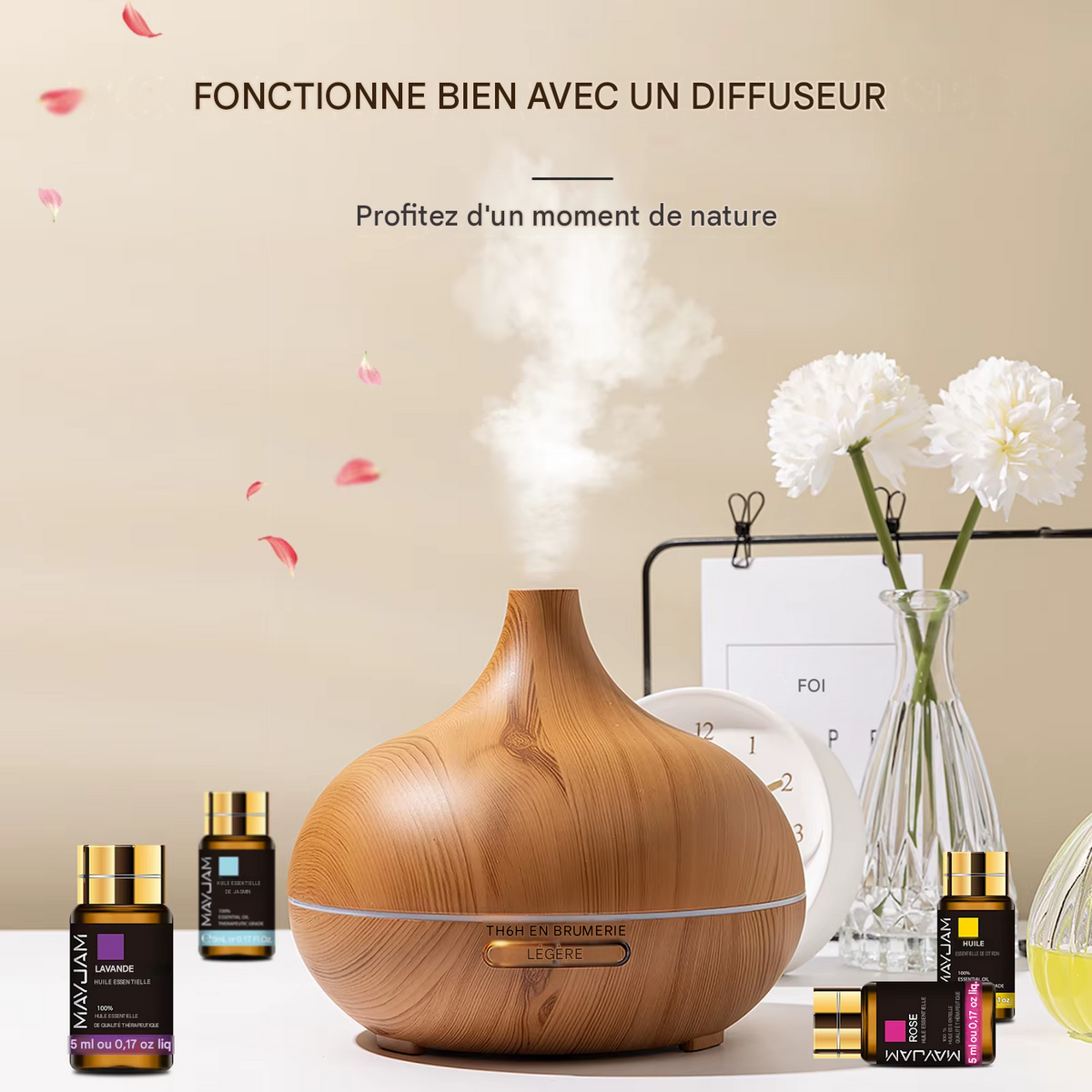 Coffret de 35 bouteilles d'huile essentielle pour diffuseur et humidificateur