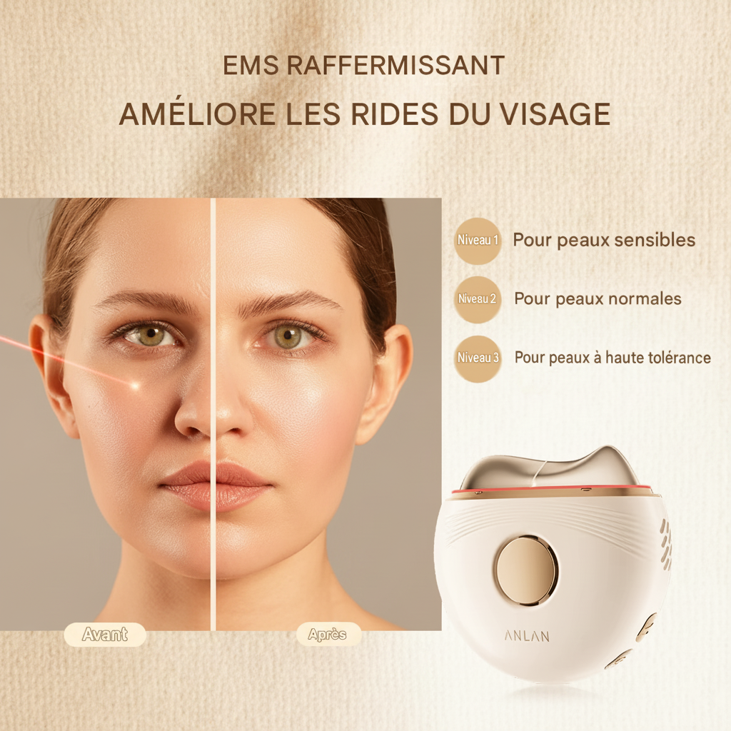 Masseur électrique Guasha EMS pour le visage lifting anti-âge raffermissement de la peau