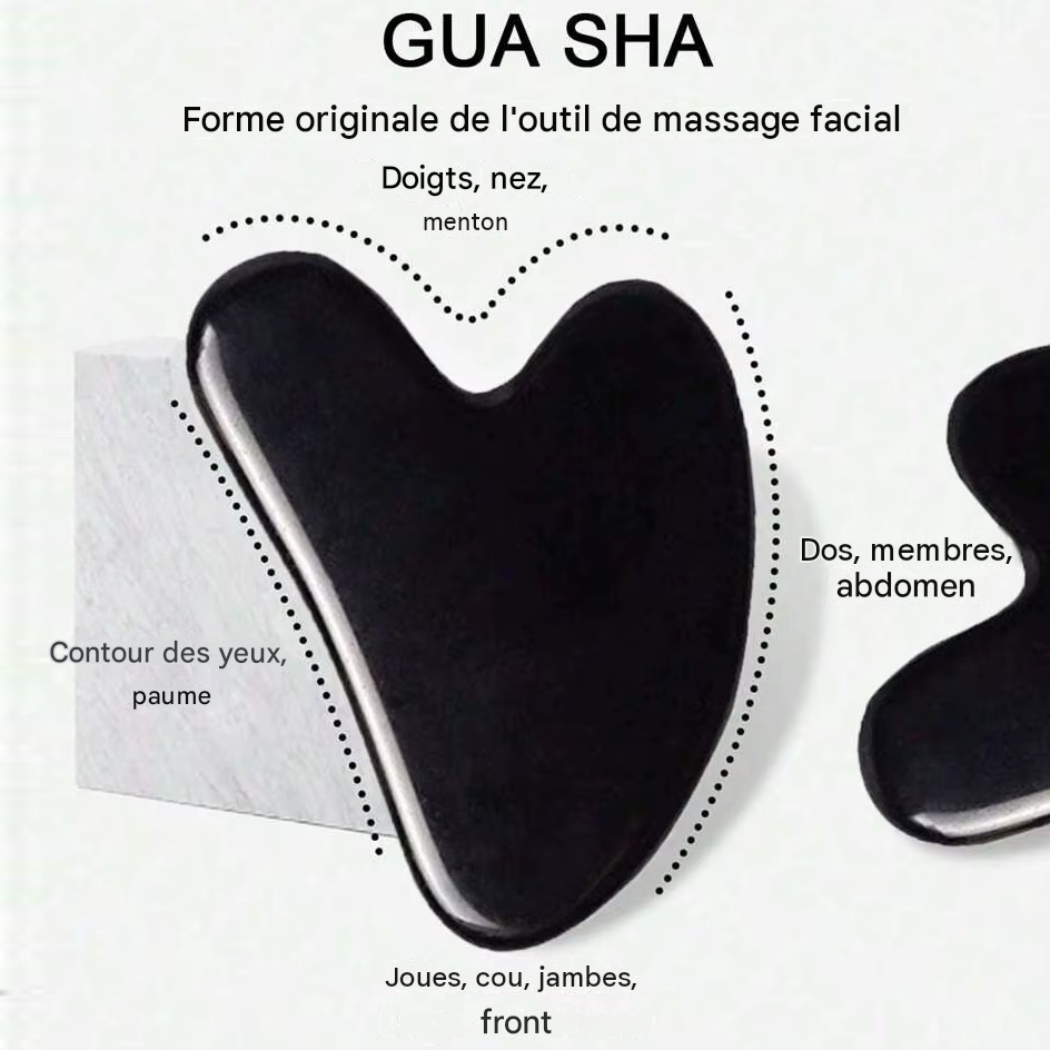 Rouleau de Glace Visage et Outil Gua Sha - Kit Soin du Visage Raffermissant et Massant (1/2/3 pièces)