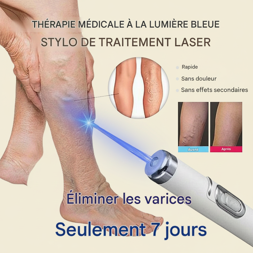 Stylo laser anti-acné et thérapie du visage par luminothérapie LED bleue