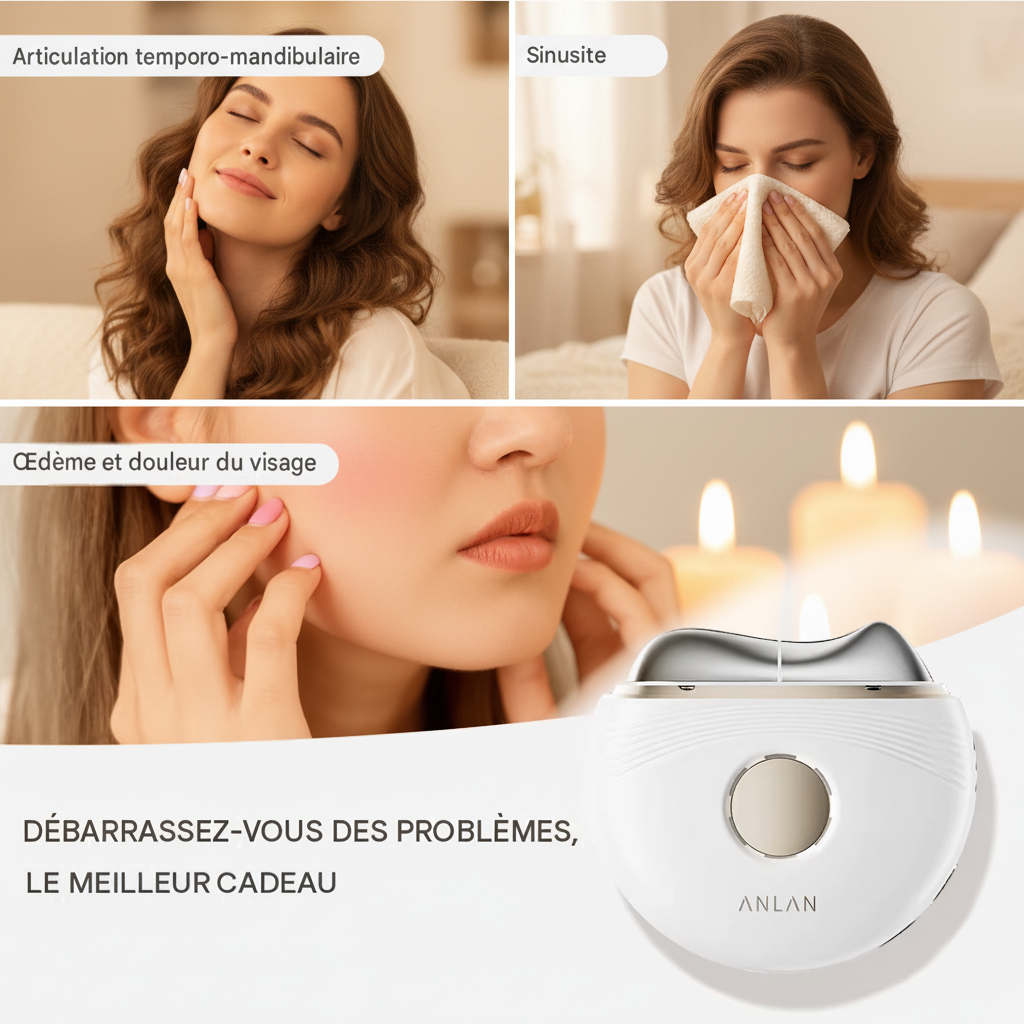 Masseur électrique Guasha EMS pour le visage lifting anti-âge raffermissement de la peau