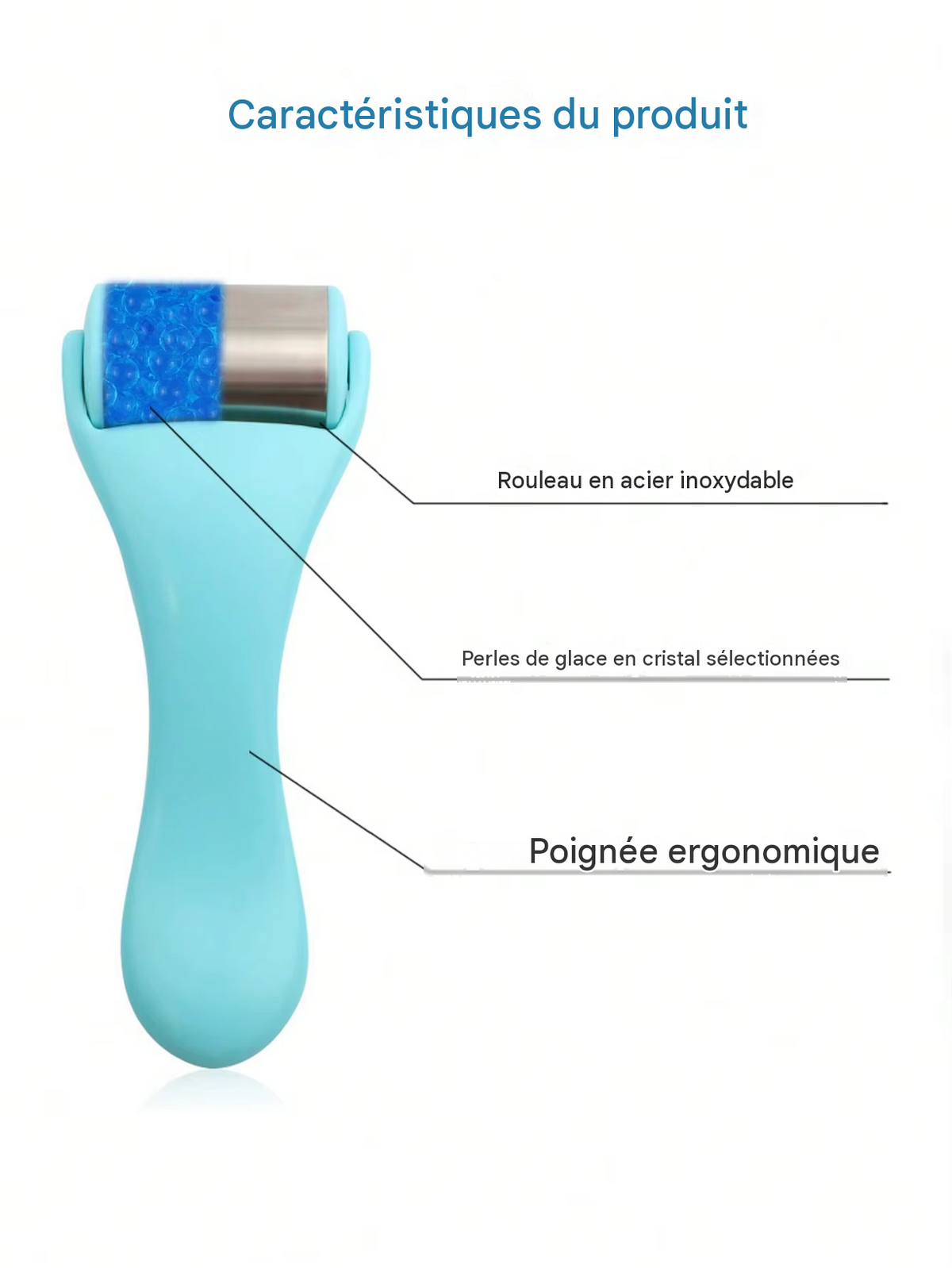 Rouleau masseur de glace fraîche pour soins du visage