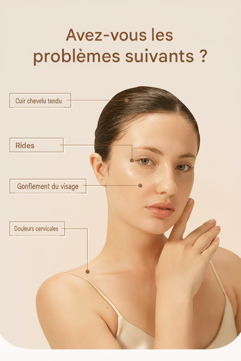 Appareil de beauté Guasha 2 en 1 : Soin du visage EMS et Masseur chaud et froid