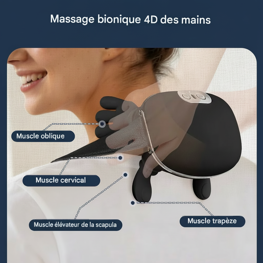 Masseur de cou et d'épaules bionique 4D