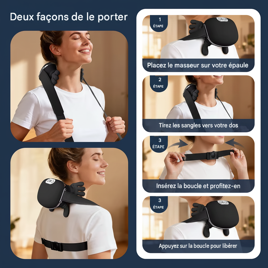 Masseur de cou et d'épaules bionique 4D