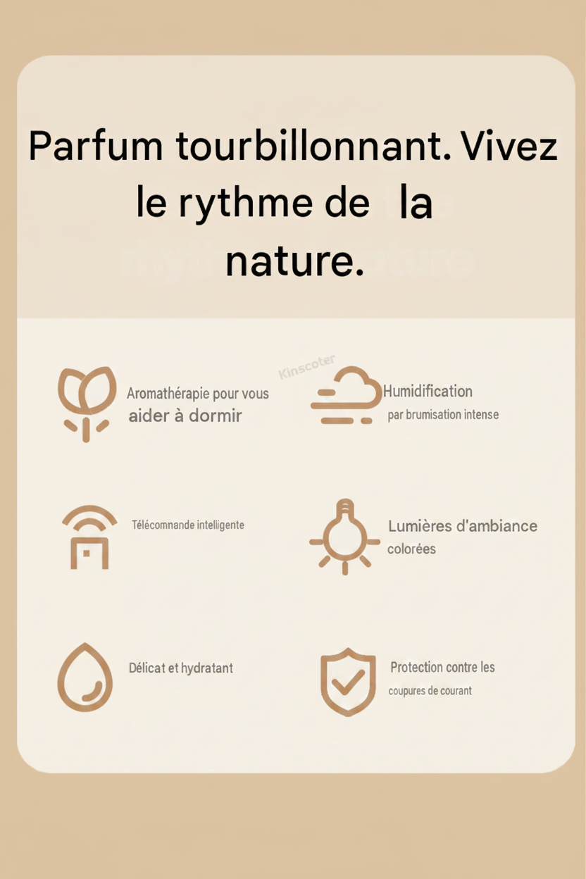 diffuseur d'aromathérapie  300ml huiles essentielles et humidificateur d'air à ultrasons