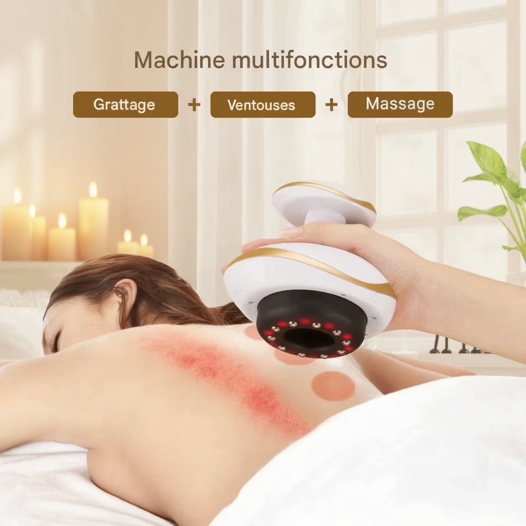 Masseur corporel électrique à ventouses et Guasha de haute qualité