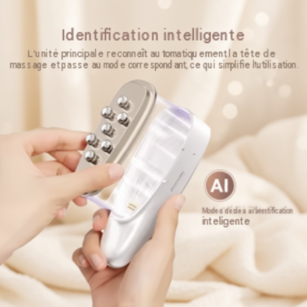 Appareil de beauté Guasha 2 en 1 : Soin du visage EMS et Masseur chaud et froid