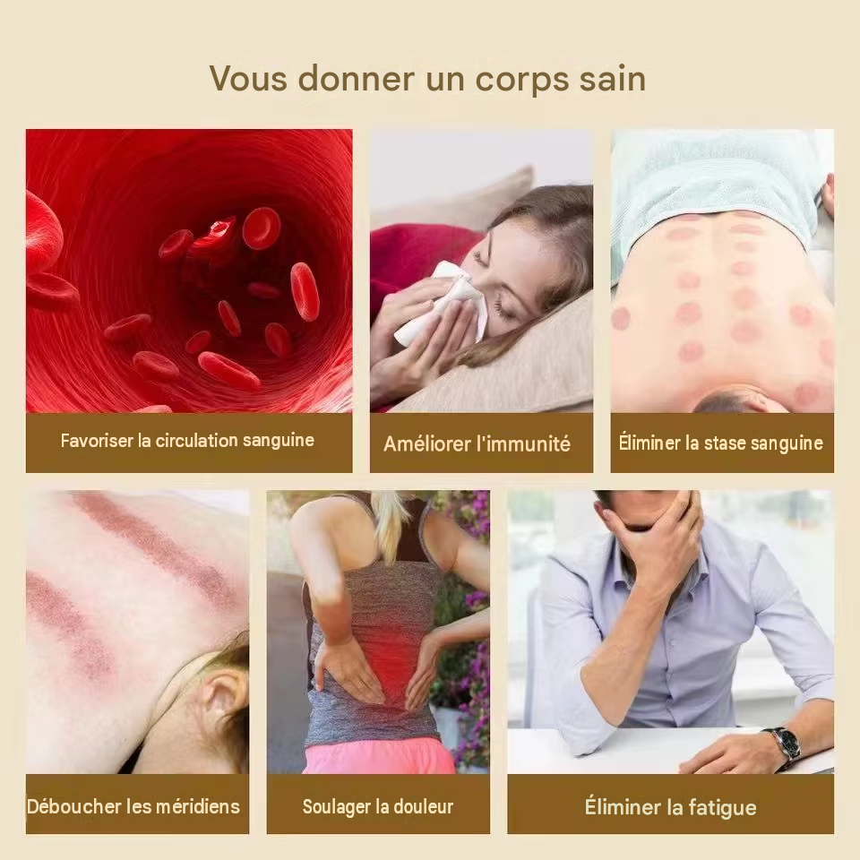 Masseur corporel électrique à ventouses et Guasha de haute qualité