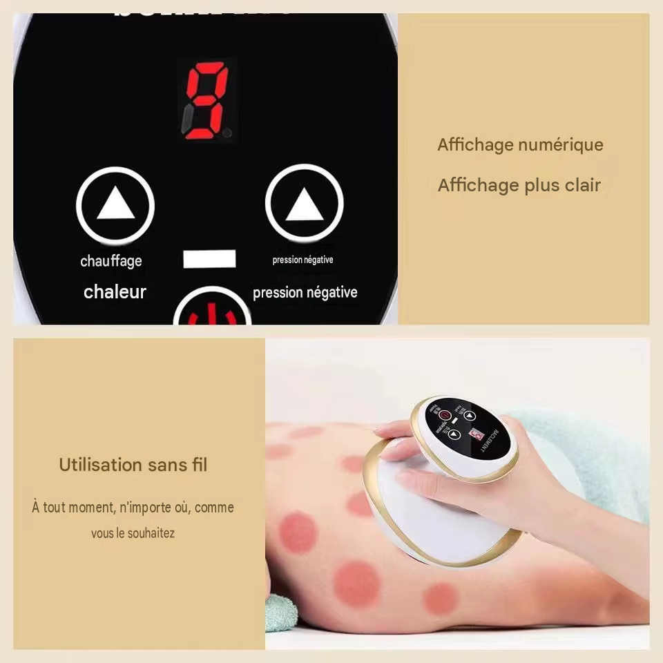 Masseur corporel électrique à ventouses et Guasha de haute qualité